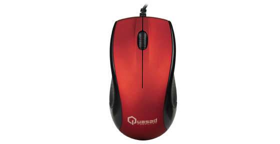 MOUSE USB QUASAD QM-703U 3D WIRED ROJO