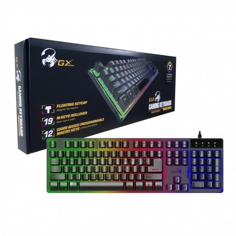 TECLADO GENIUS SCORPION K8 USB NEGRO SP GK-170002